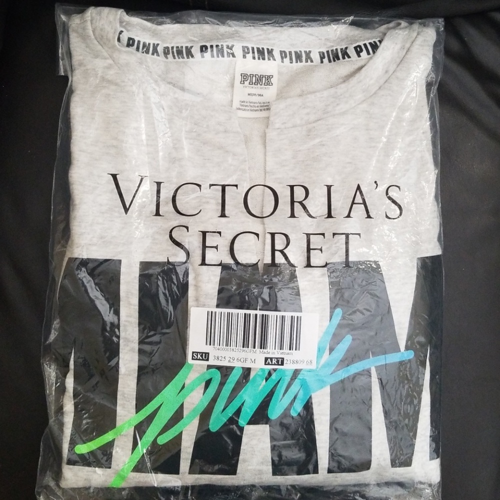 VS PINK Miami drawcord hem crew slouch sweatshirt